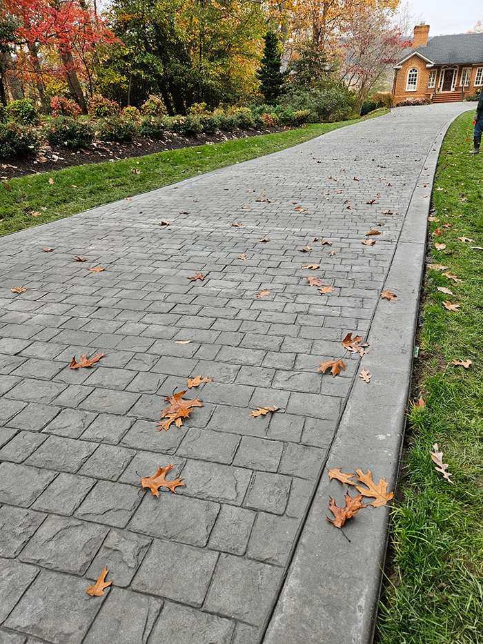 Stamped-Concrete-Driveway AC Contracting